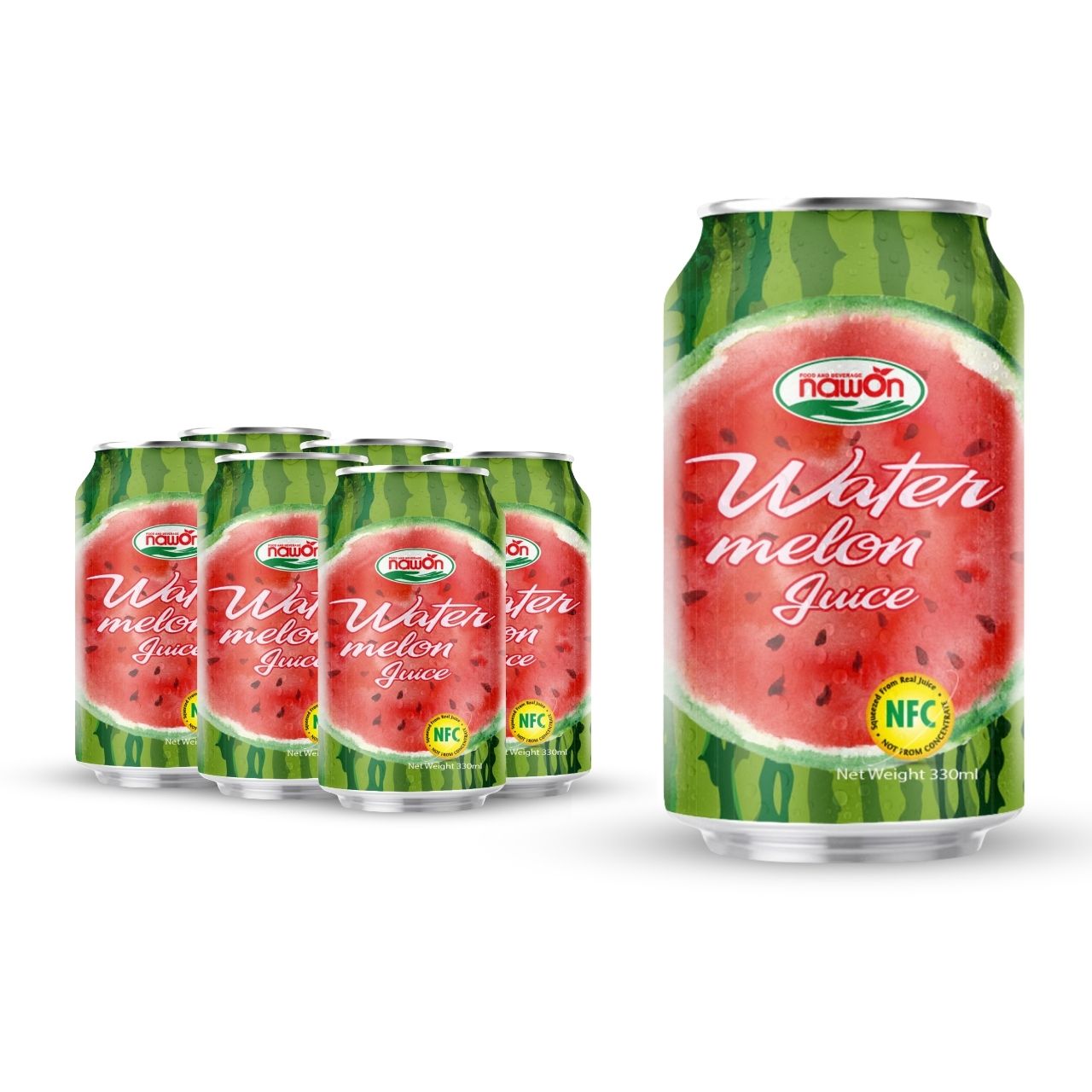 Can 330ml 11 18 fl oz nfc watermelon juice drink with sweet tropical taste