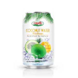 Can 330 ml 11 18 fl oz pure coconut water with mango flavor nawon