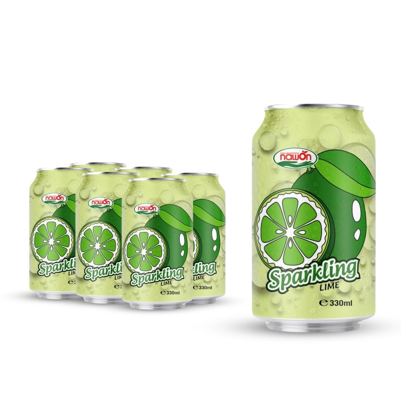 Can 330ml 11 18 fl oz sparkling juice drink with lime flavor