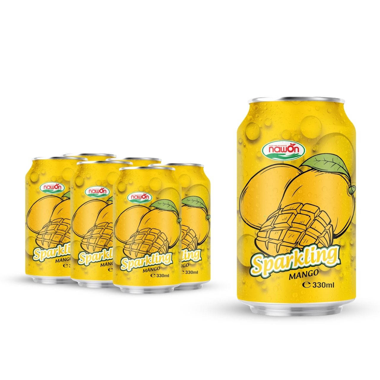 Can 330ml 11 18 fl oz sparkling juice drink with mango flavor