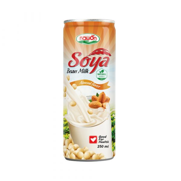Soya Bean Milk with Almond Flavor 250ml (Packing: 24 Can/ Carton)
