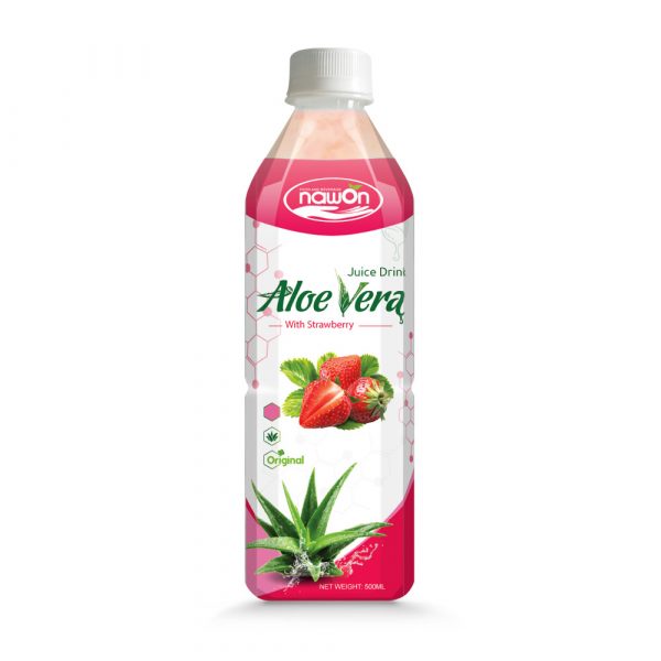 500ml NAWON Bottle Original Aloe vera juice with Strawberry