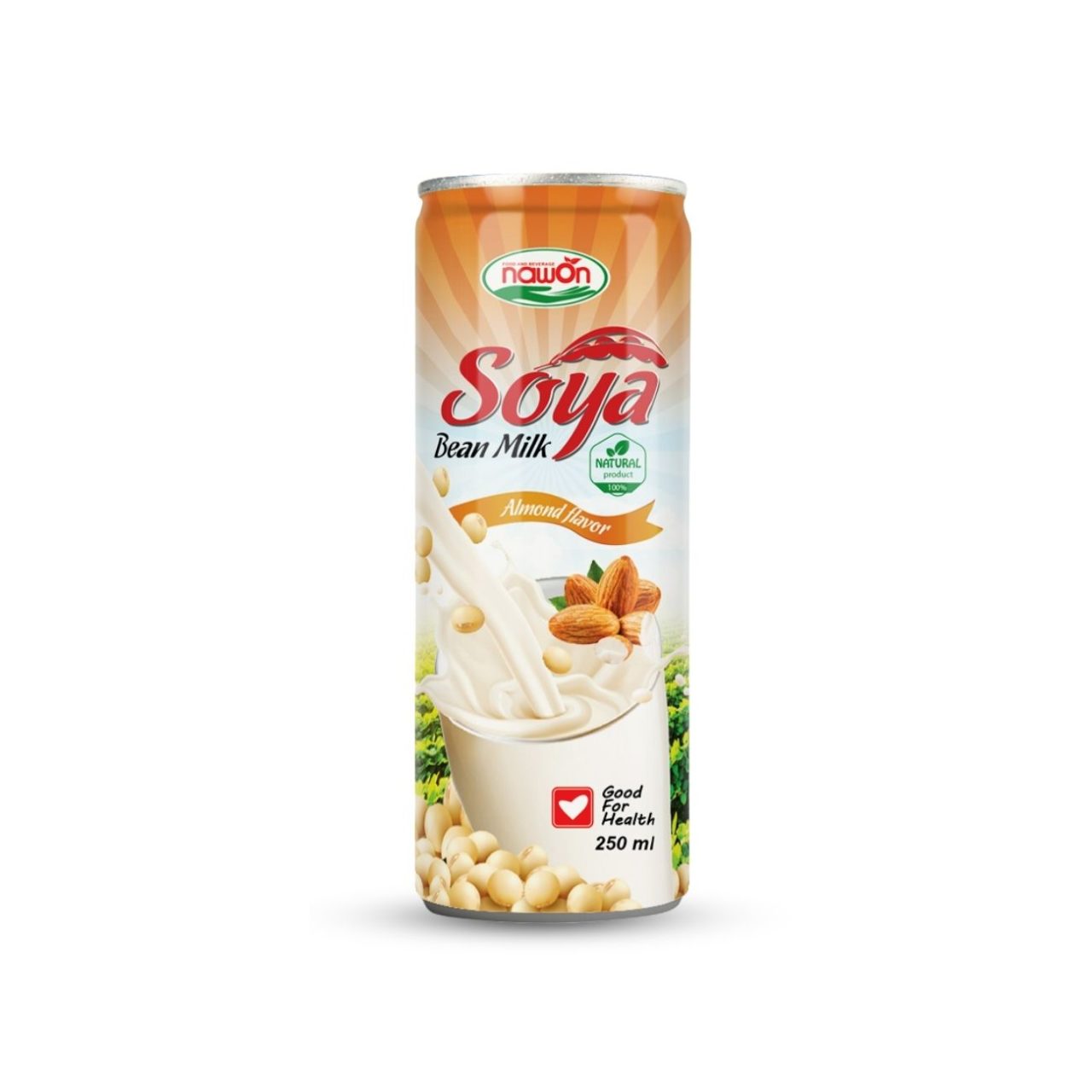 Can 250 ml 8 46 fl oz soya bean milk with almond flavor (3)