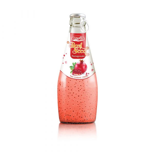 290ml NAWON Bottle Basil seed drink with Pomegranate