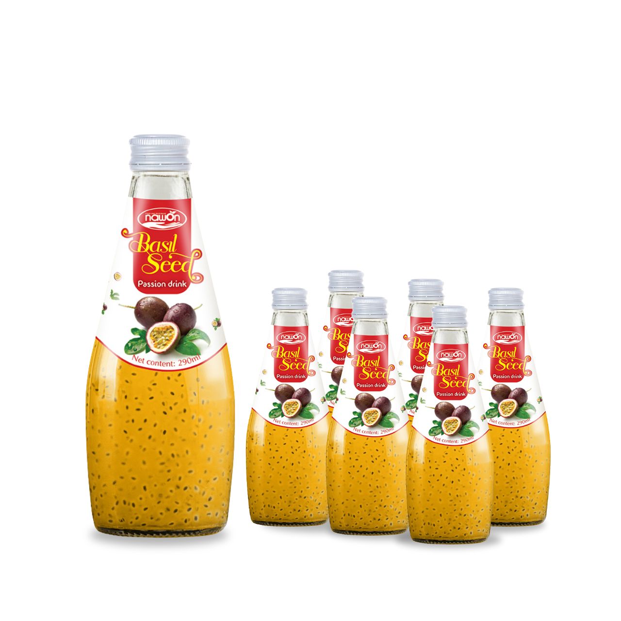 290ml nawon bottle basil seed drink with passion