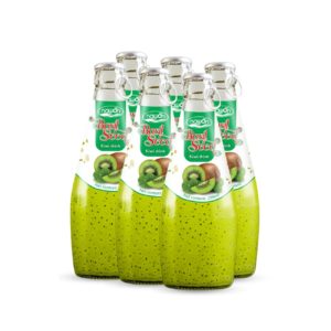 glass bottle 290 ml 9 81 fl oz refreshing basil seed drink with kiwi flavor (2)