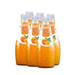 glass bottle 290 ml 9 81 fl oz refreshing basil seed drink with orange juice flavor (3)