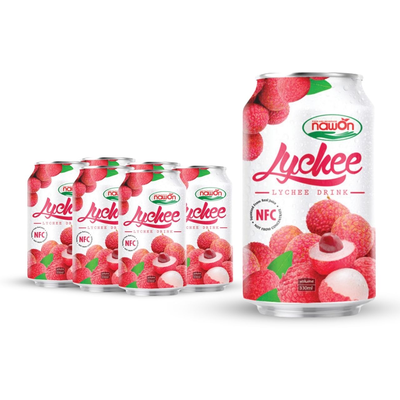 Can 330ml 11 18 fl oz nfc lychee juice drink with sweet tropical taste
