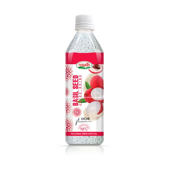 16.9 fl oz NAWON NFC Bottle Basil Seed Drink with Lychee