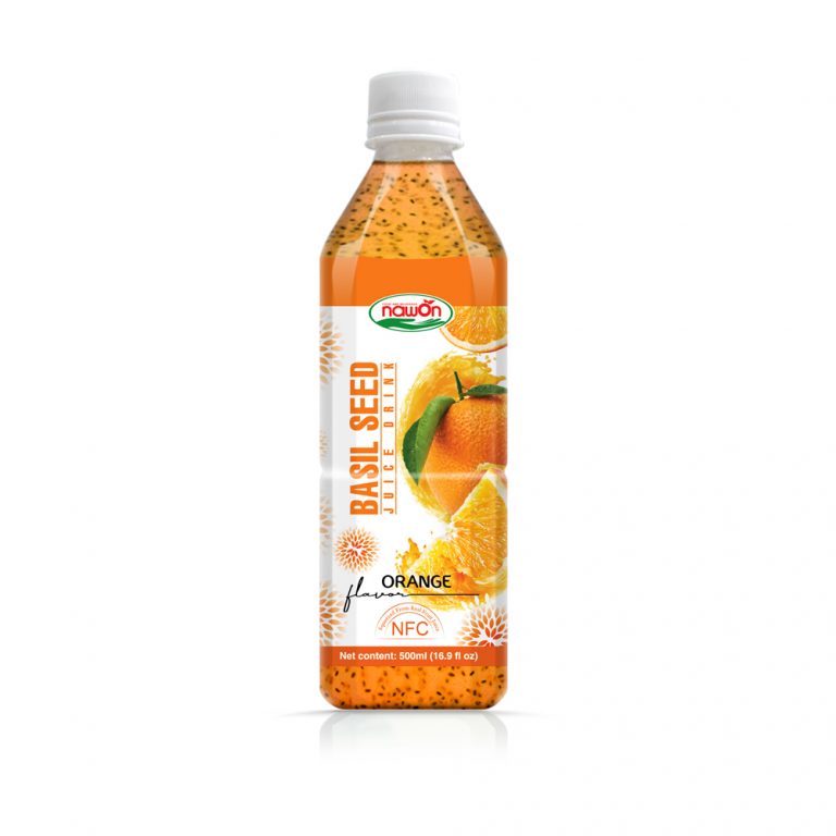 16.9 fl oz NAWON NFC Bottle Basil Seed Drink with Orange