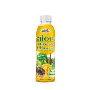 Bottle 500 ml 16 9 fl oz aloe vera drink with chia seeds and mango flavor nawon