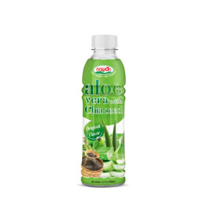 Bottle 500 ml 16 9 fl oz aloe vera drink with chia seeds and original flavor nawon