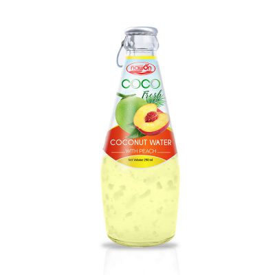 290ml Nawon Bottle Fresh Coconut Water with Peach Flavour