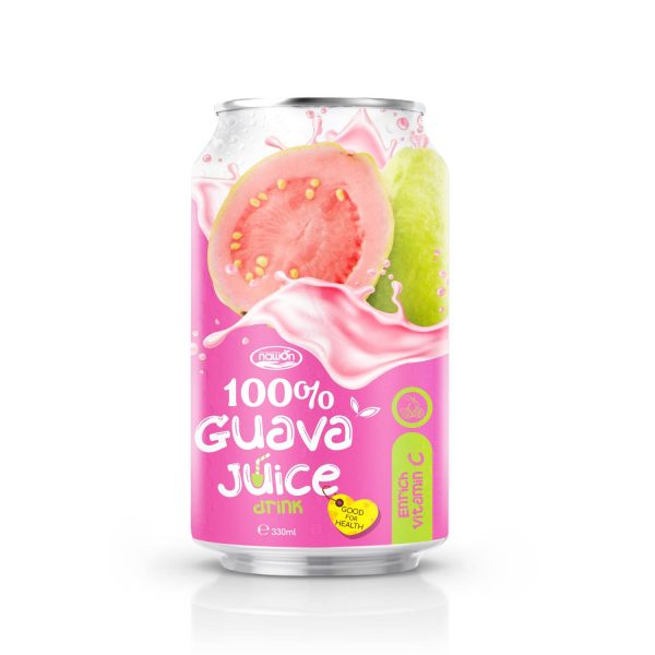 330ml NAWON Canned 100 Guava Juice Drink Enrich Vitamin C