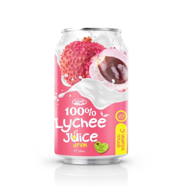 330ml NAWON Canned 100 Lychee Juice Drink Enrich Vitamin C