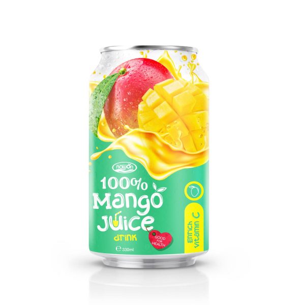 330ml NAWON Canned 100 Mango Juice Drink Enrich Vitamin C