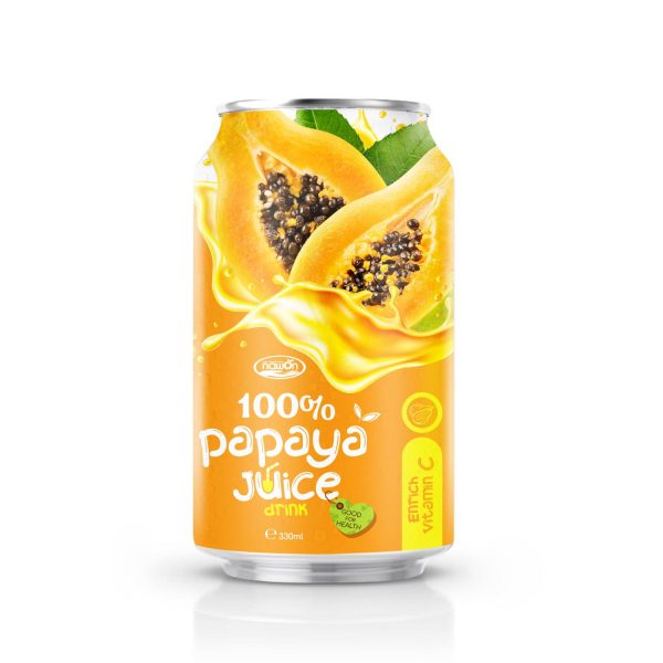 330ml NAWON Canned 100 Papaya Juice Drink Enrich Vitamin C