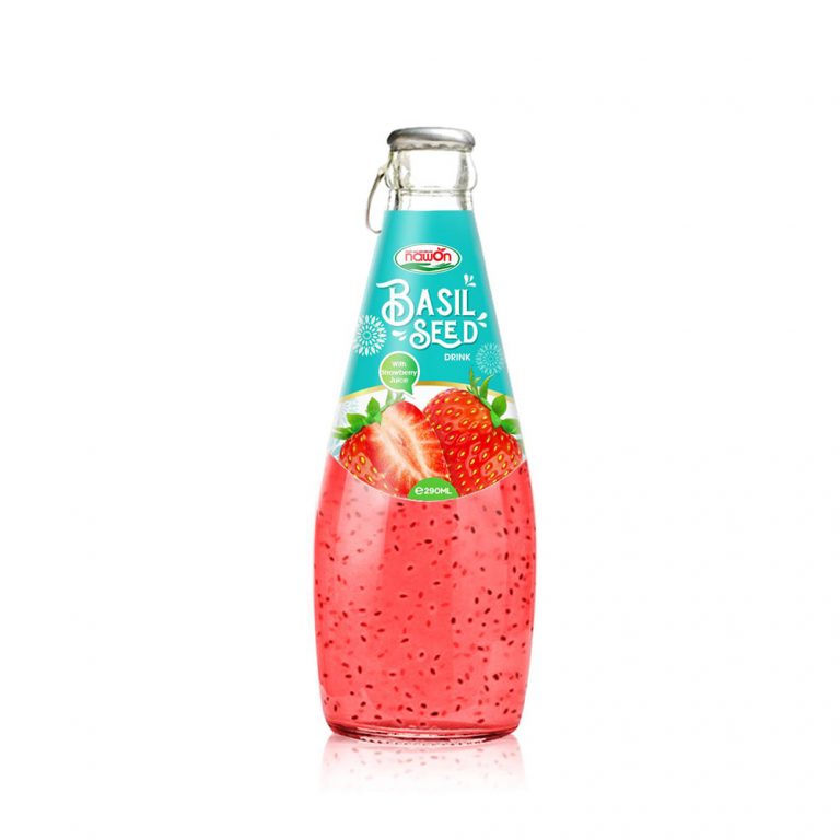 290ml basil seed drink with strawberry juice