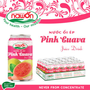 pink guava juice drink with original flavor can 330ml