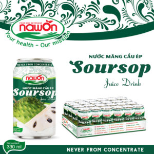 soursop juice drink with original flavor can 330ml