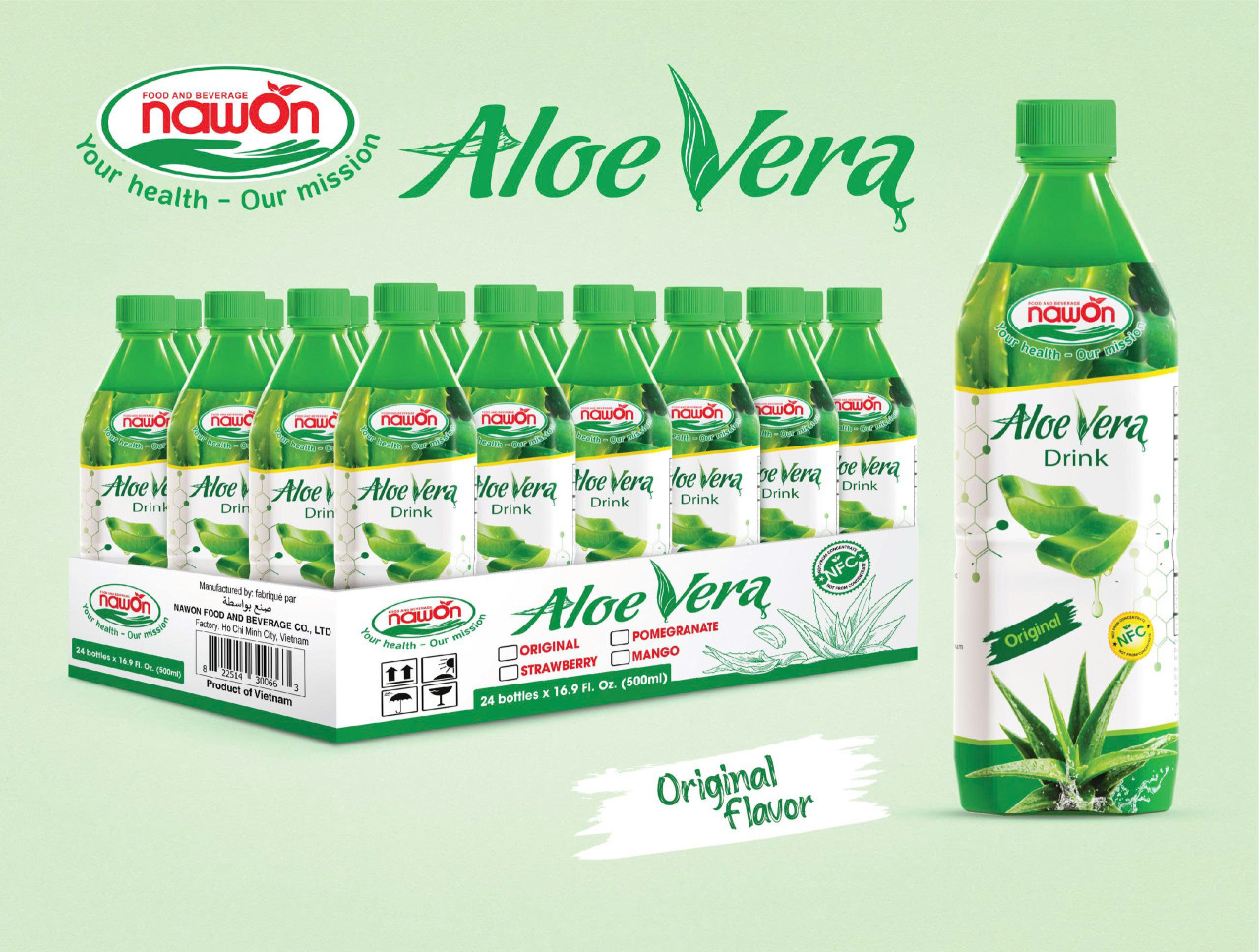 Bottle 500ml aloe vera drink original