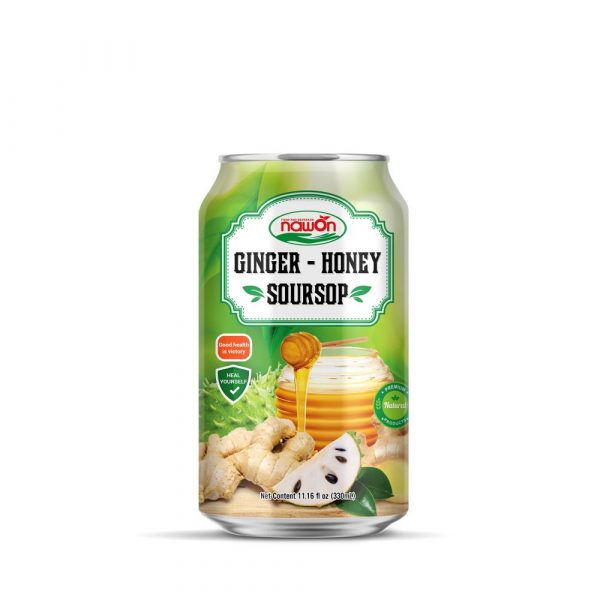 Ginger Honey Soursop Juice Drink 330ml (Packing: 24 Can/ Carton)