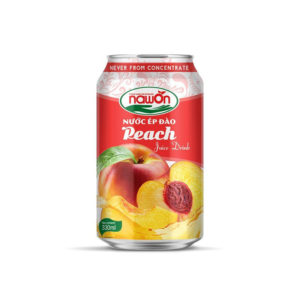 Peach juice drink is a healthy natural product 330ml can brand nawon