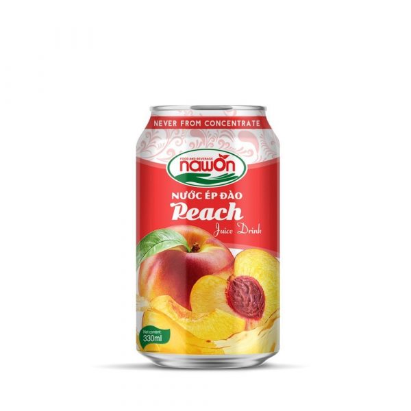 Peach Juice Drink 330ml (Packing: 24 Can/ Carton)