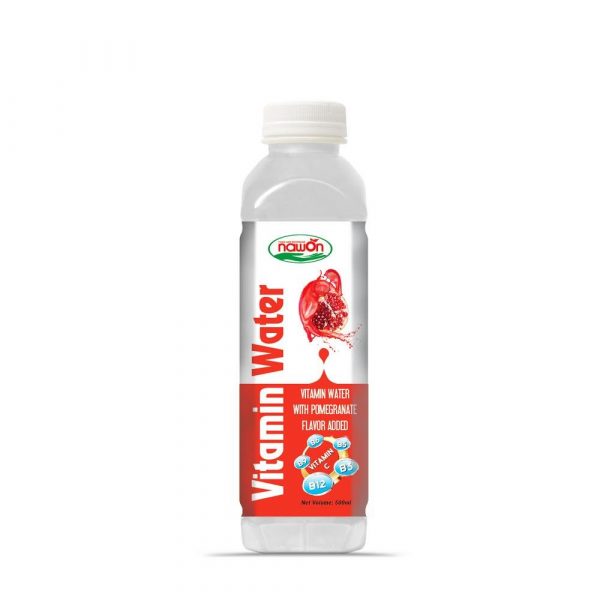 Vitamin water with Pomegranate Flavor Added Drink 500ml (Packing: 24 Bottle/ Carton)