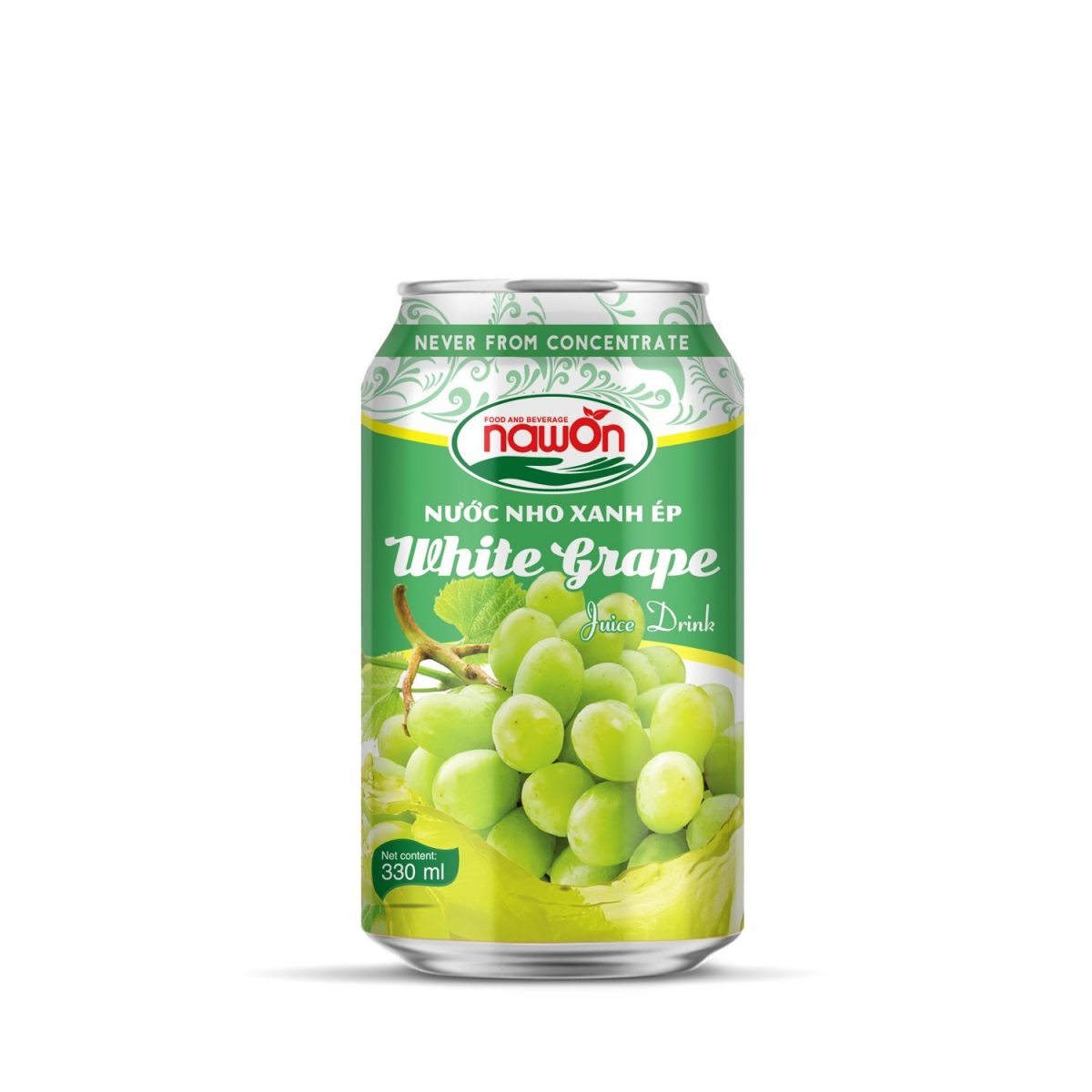 Aluminum Can 330 Ml White Grape Juice