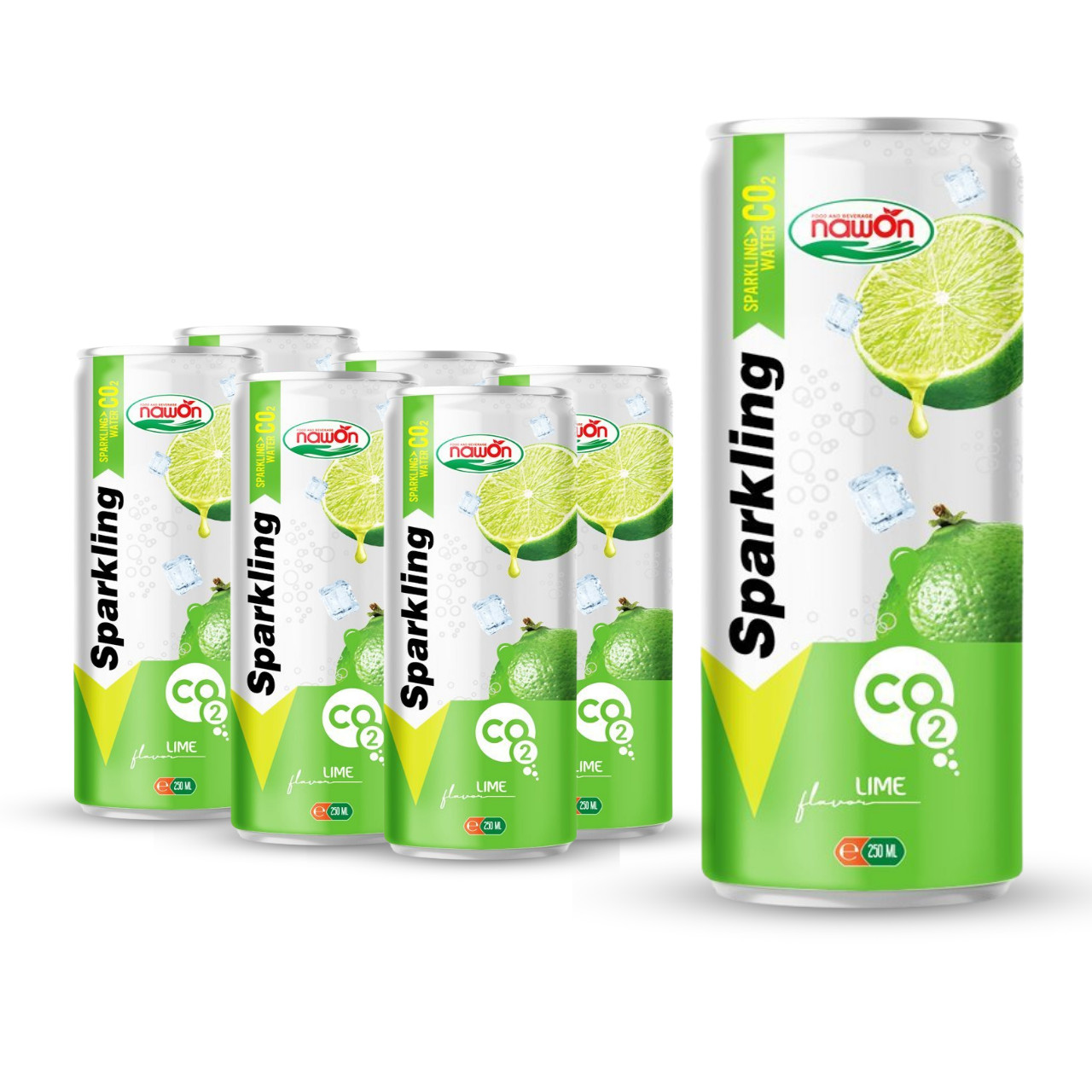 Sparkling lime flavor drink 250ml can