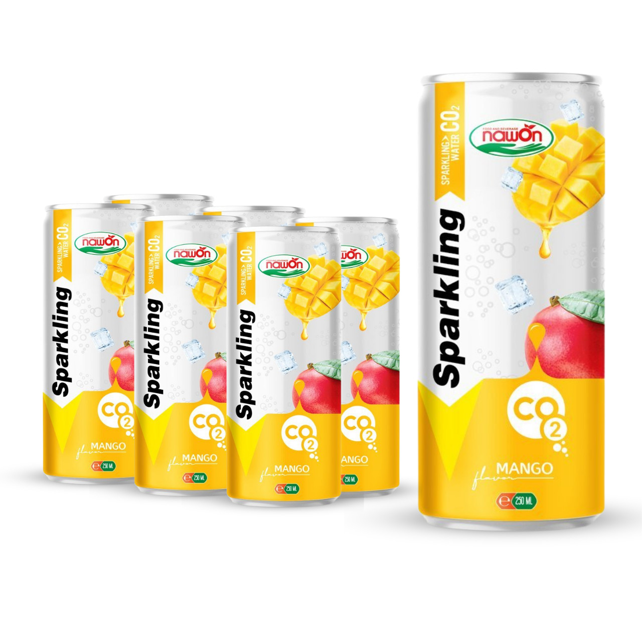 Sparkling mango flavor drink 250ml can