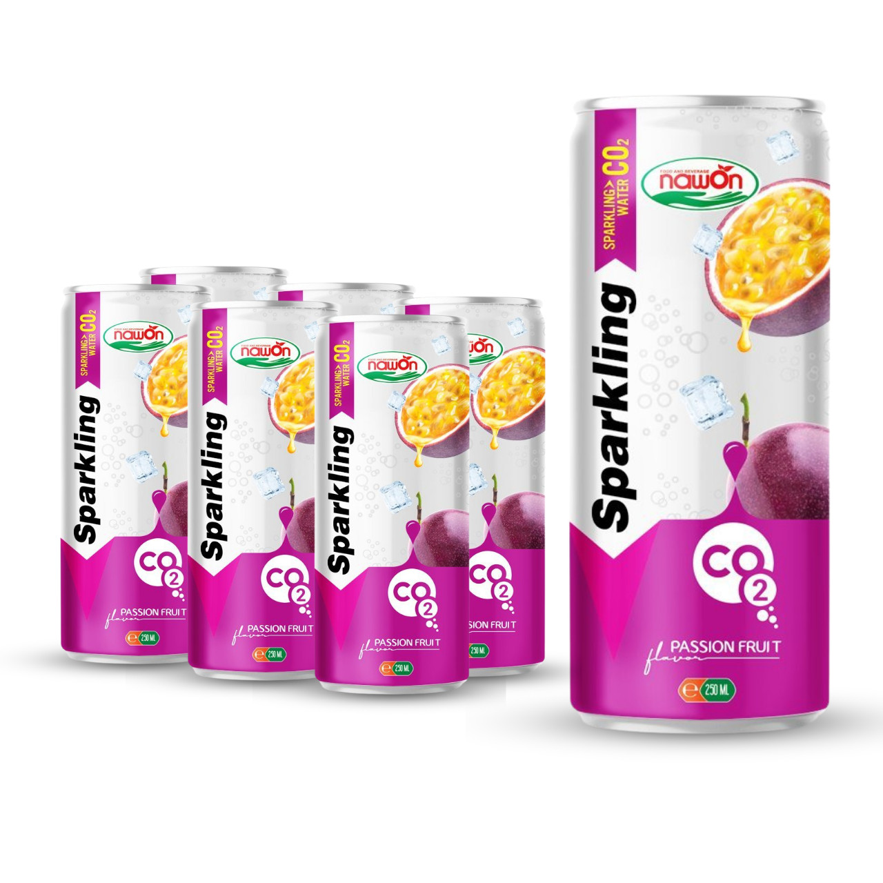 Sparkling passion fruit flavor drink 250ml