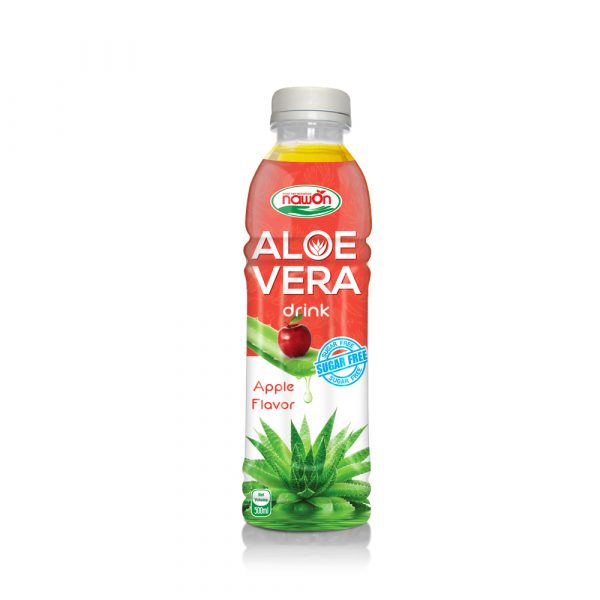 Aloe Vera Drink with Apple Flavor Sugar Free 500ml (Packing: 24 Bottles/ Carton)