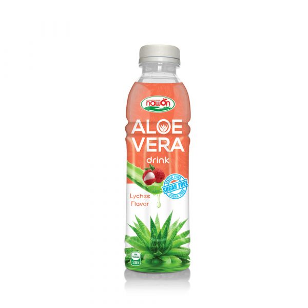 Aloe Vera Drink with Lychee Flavor Sugar Free 500ml (Packing: 24 Bottles/ Carton)