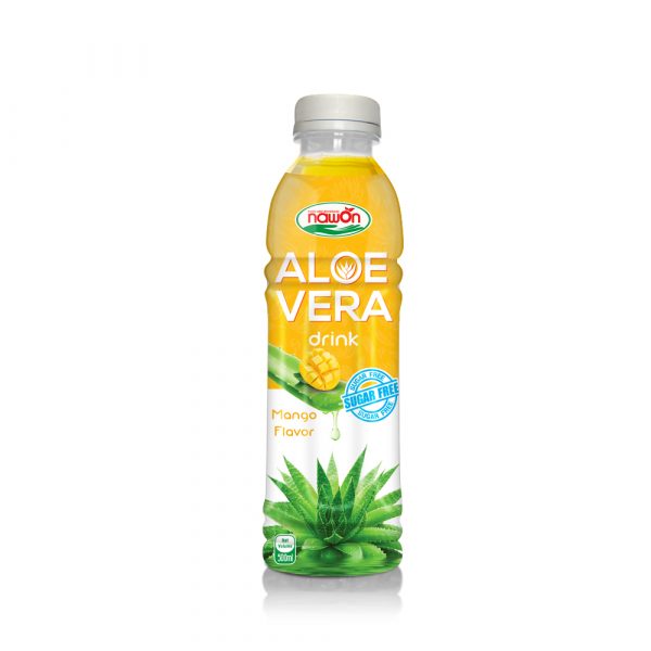 Aloe Vera Drink with Mango Flavor Sugar Free 500ml (Packing: 24 Bottles/ Carton)
