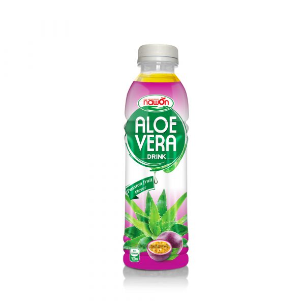 Aloe Vera Drink with Passion Fruit Flavor 500ml (Packing: 24 Bottles/ Carton)
