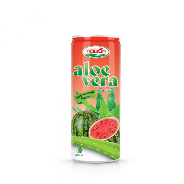 Aloe Vera Drink with Watermelon Flavor 320ml (Packing: 24 Cans/ Tray)