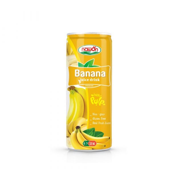 Banana Juice Drink 320ml (Packing: 24 Can/ Carton)
