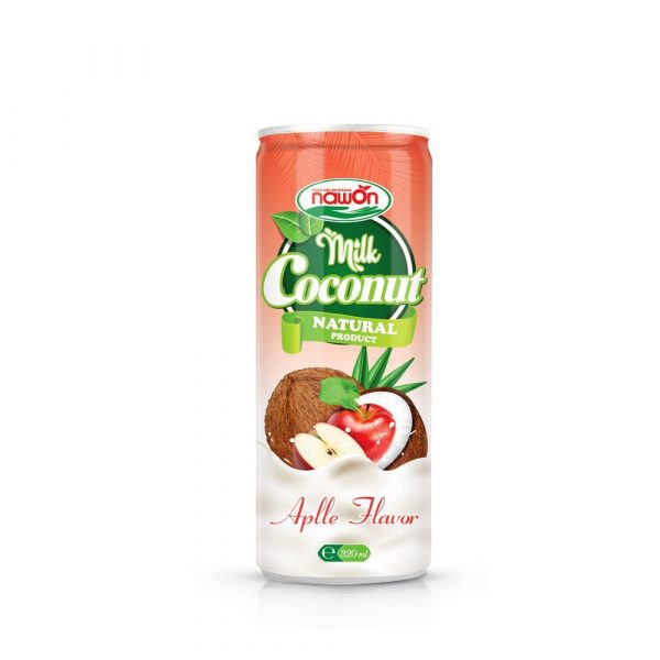 Natural Coconut Milk with Apple Flavor 320ml (Packing: 24 Can/ Carton)