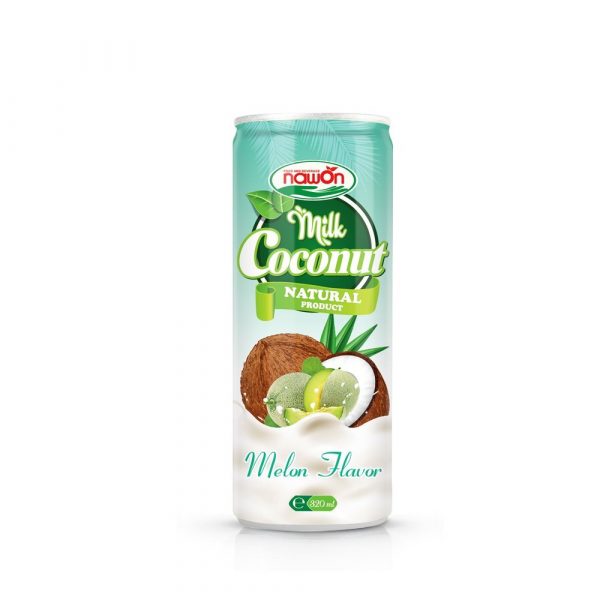 Natural Coconut Milk with Melon Flavor 320ml (Packing: 24 Can/ Carton)