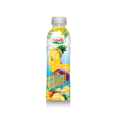 Mixed fruit with jelly juice drink is a healthy natural product 500ml bottle