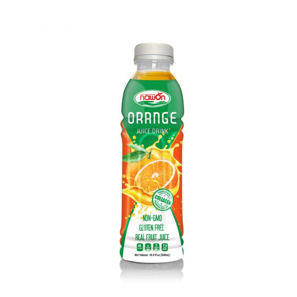 Orange Juice Drink with Collagen 500ml (Packing: 24 Bottles/ Carton)
