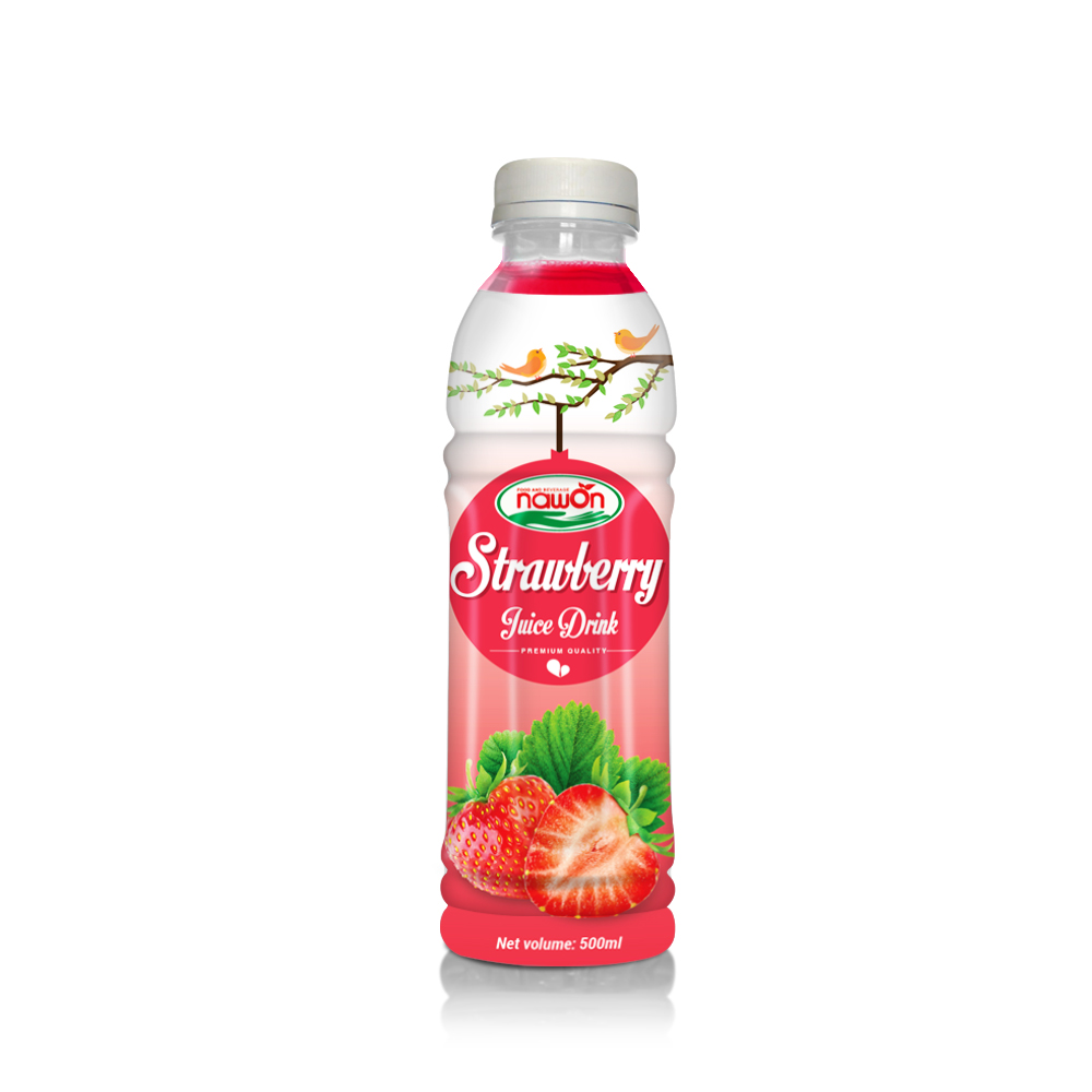 Strawberry Juice Drink with Collagen 500ml (Packing: 24 Bottles