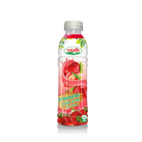 Strawberry Juice Drink with Jelly 500ml (Packing: 24 Bottles/ Carton)