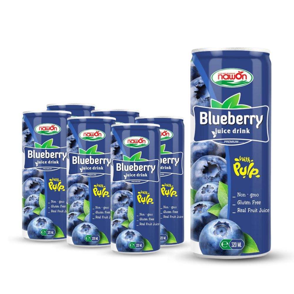 blueberry juice drink 320ml can