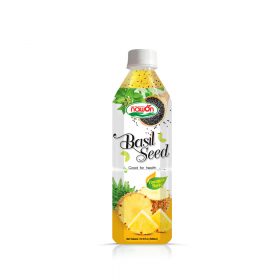 Basil Seed with Pineapple Flavor Drink 500ml (Packing 24 Bottles Carton)