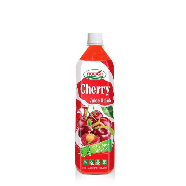 Cherry Juice Drink with Nata de Coco 1000ml (Packing 24 Bottles Carton)