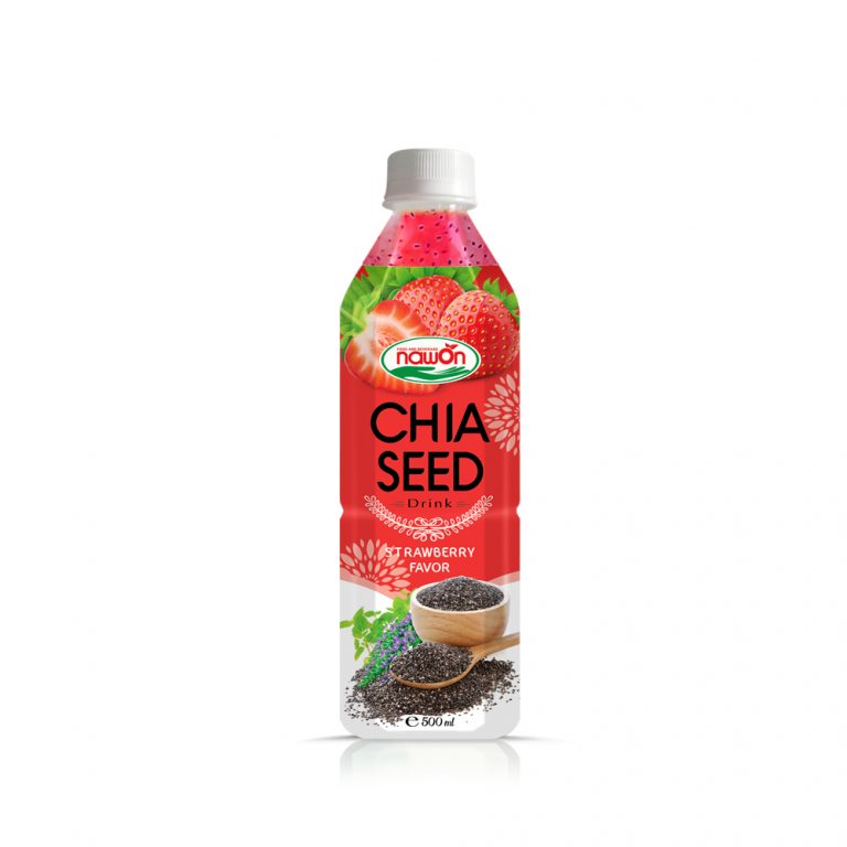 Chia Seed with Strawberry Flavor Drink 500ml (Packing 24 Bottles Carton)