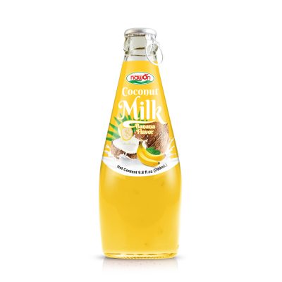 Coconut Milk with Banana Flavor 290ml (Packing 24 Bottles Carton)